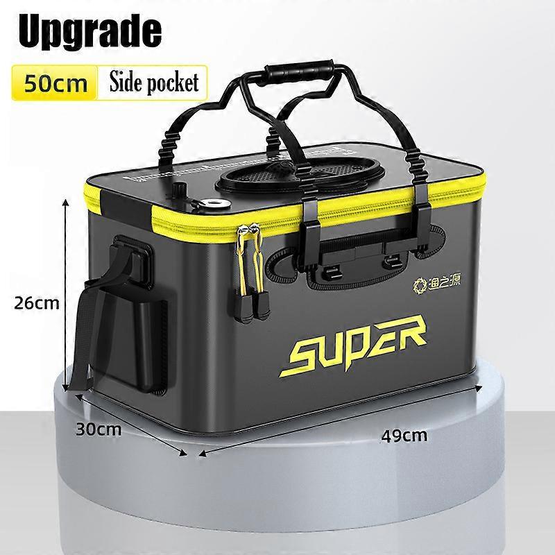 New Upgraded Live Fish Bucket Portable Foldable Fishing Bag Multi-Use Camping Water Tank Thickened Tackle Box