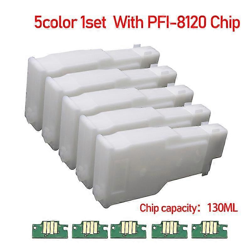unique 5color 1Set PFI-8120 PFI-8320 Empty Refillable ink Cartridge Compatible For CANON TM5200 TM5300 TM5205 TM5305 printer With chip