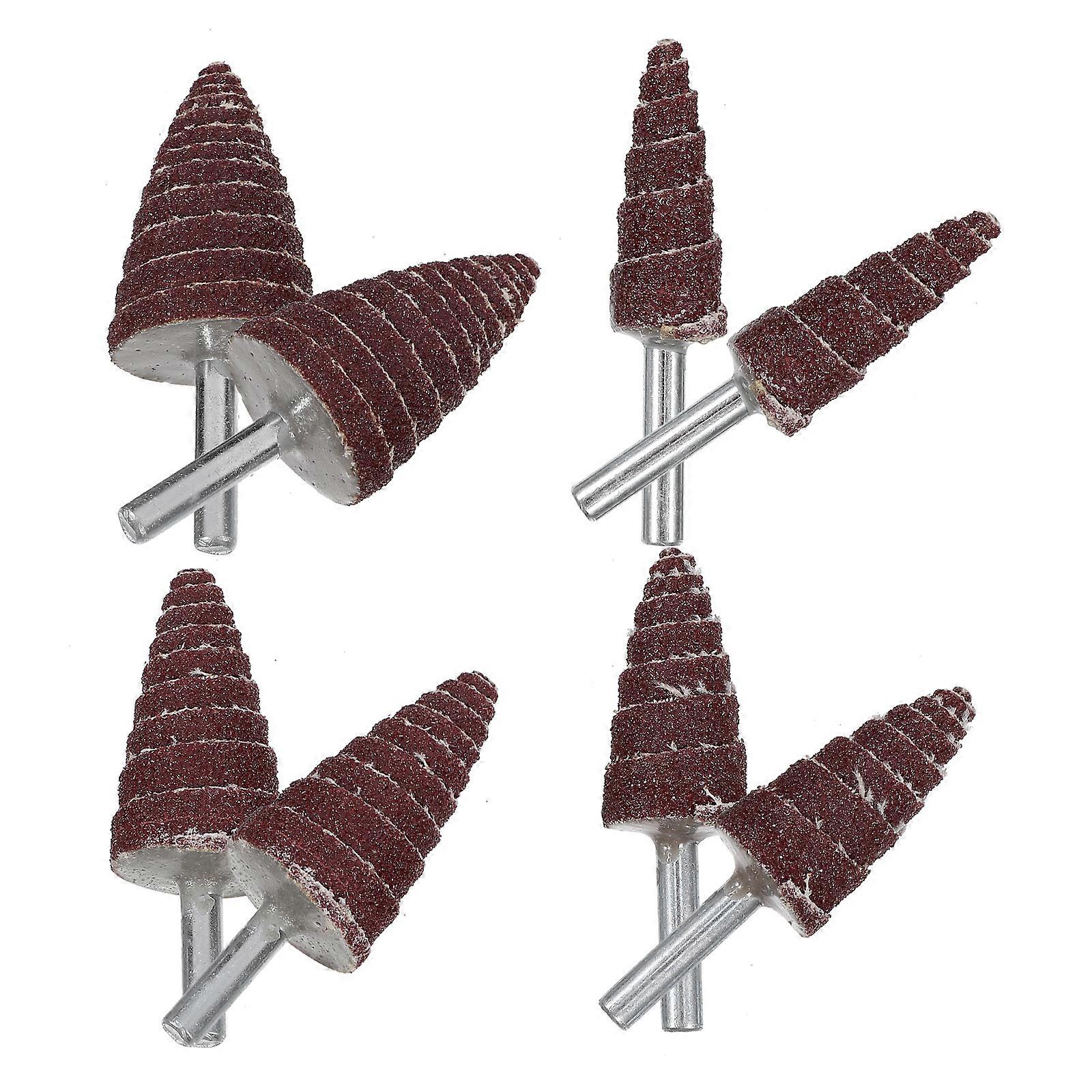 8pcs Cone Shape Abrasive Flap Wheels Replacement Abrasive Wheels Sandpaper Grinding Heads