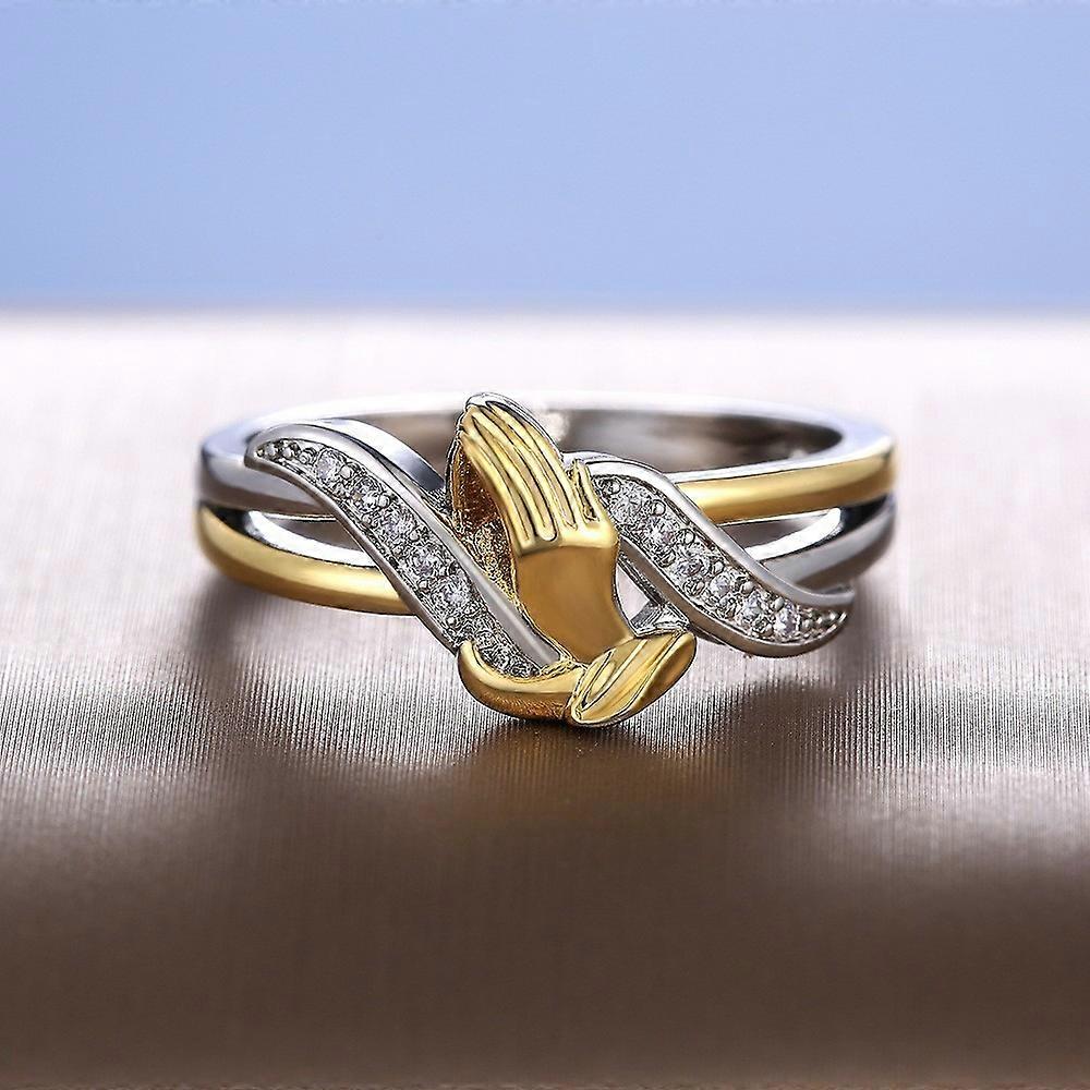 Prayer hand ring