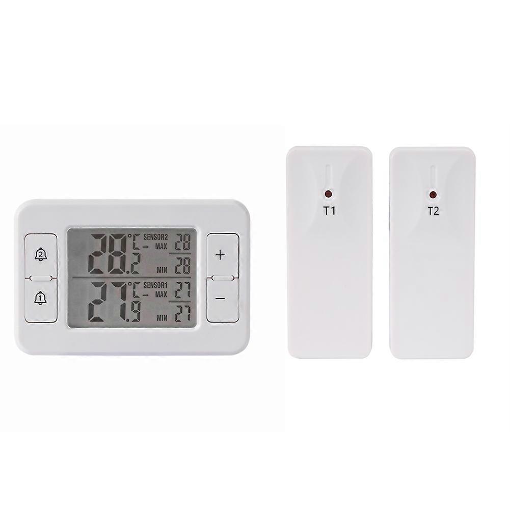 Wireless Indoor Outdoor Freezer Thermometer Sensor Temperature Monitor with Audible Alarm Temperatu