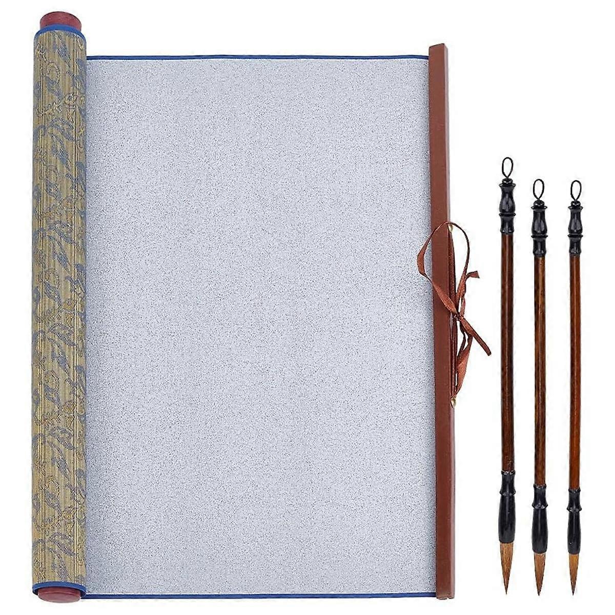 No Ink Chinese Calligraphy Practice Set Water Writing Cloth Scrolls Chinese Traditional for Beginners Practice Style 3
