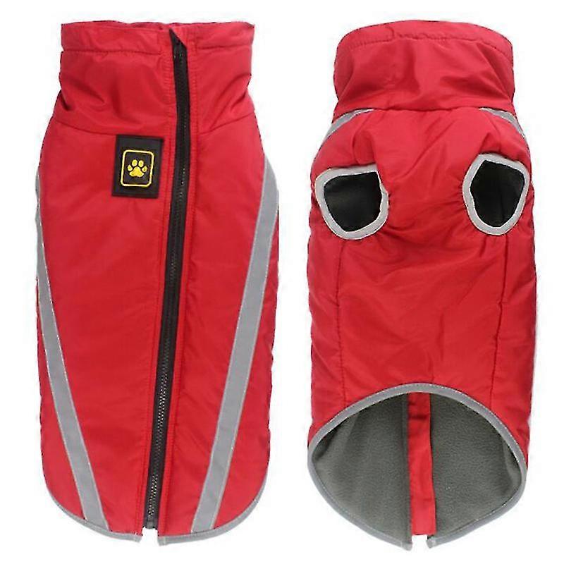 Pet Thickened Cotton Clothes Windproof Waterproof Dog Jacket, Reflective Winter Dog Jacket With Zipper Closure, Pet Cold Weather Warm Jacket, Do