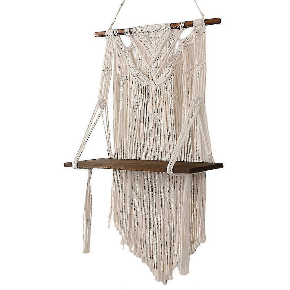 macrame wall hanging plant hand made rope boho shelving for plants