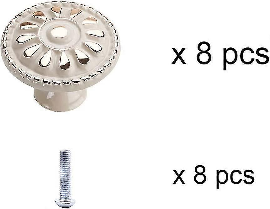 Cabinet Knob 8 Pieces Round Drawer Pull Handle Cabinet Knobs Drawer Knob Cabinet Handle Kitchen Draw Happy H