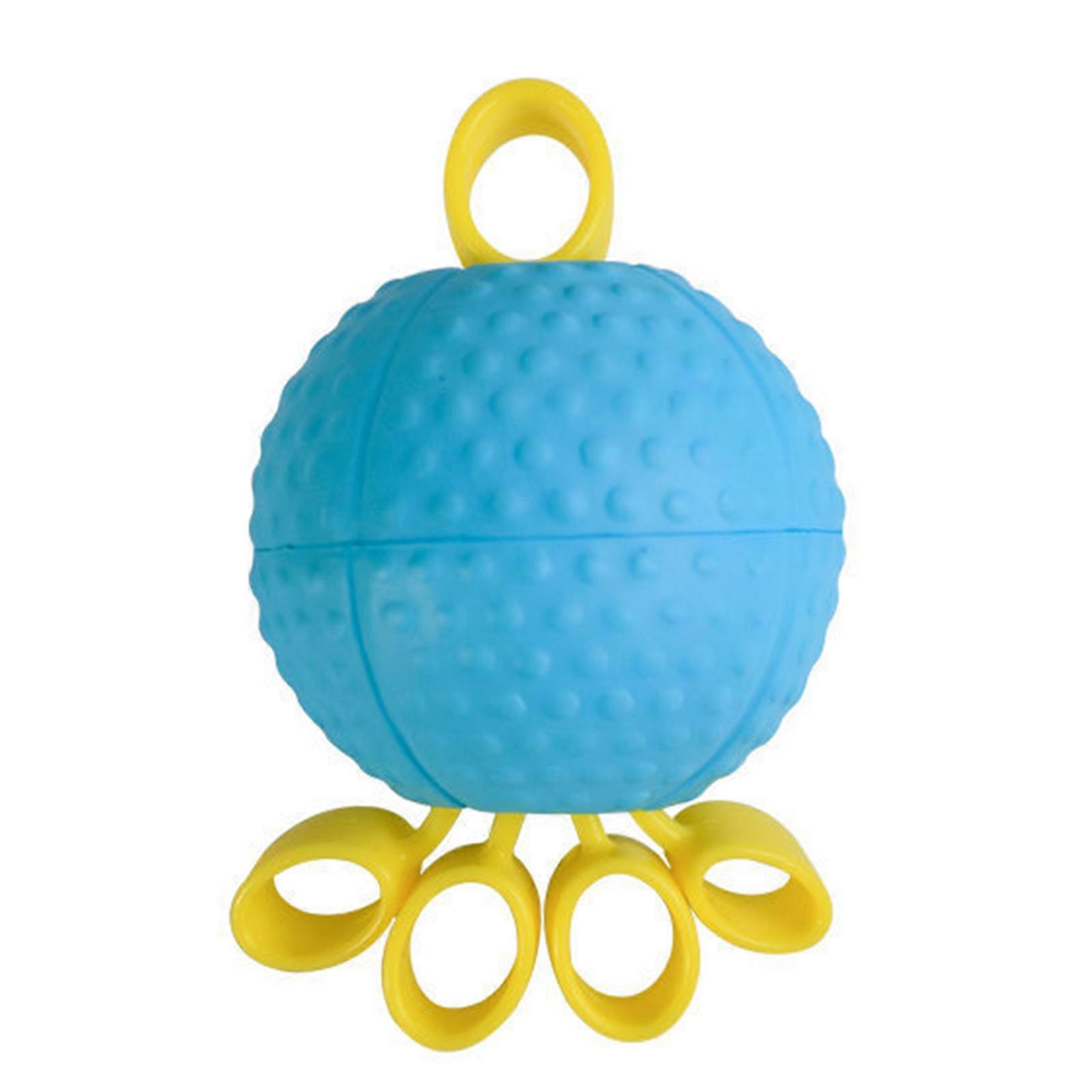 Hand Grip Strength Trainer Ball with Elastic Silicone Finger Cot Slow Rebound Anti-slip Hand Rehabilitation Training Finger Stretching Exercise Equipm
