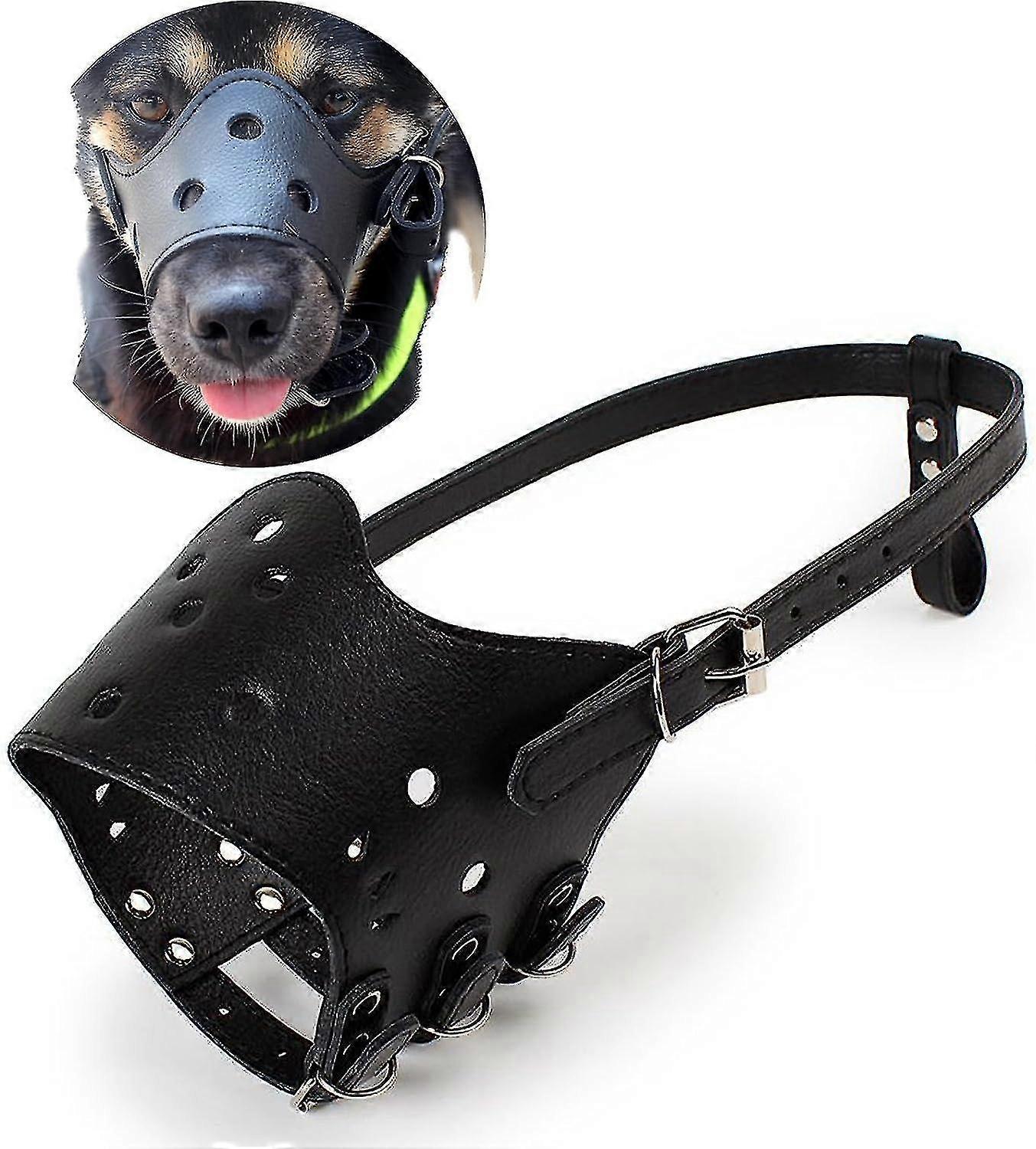 Breathable Leather Dog Muzzle - Anti-biting and Barking Prevention