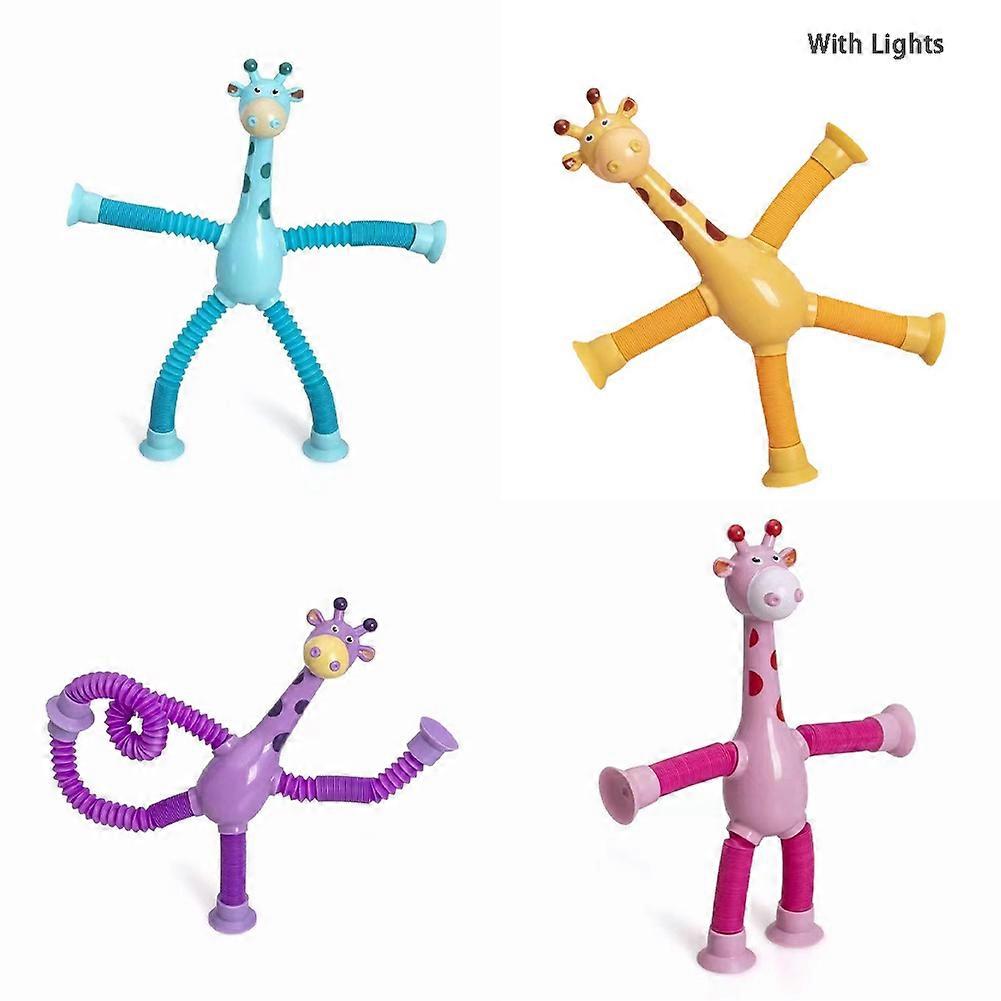 Telescopic Suction Cup Giraffes Toy Novelty Puzzle Decompression Toy for Children