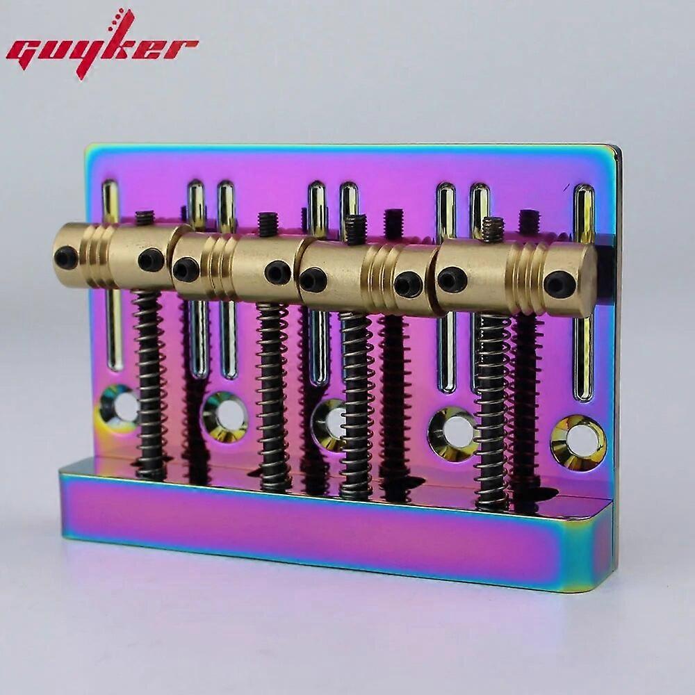 4 String High Mass Bass Bridge with Vintage CNC Machined Brass Saddles Tailpiece Replacement for Jazz Bass or Precision E