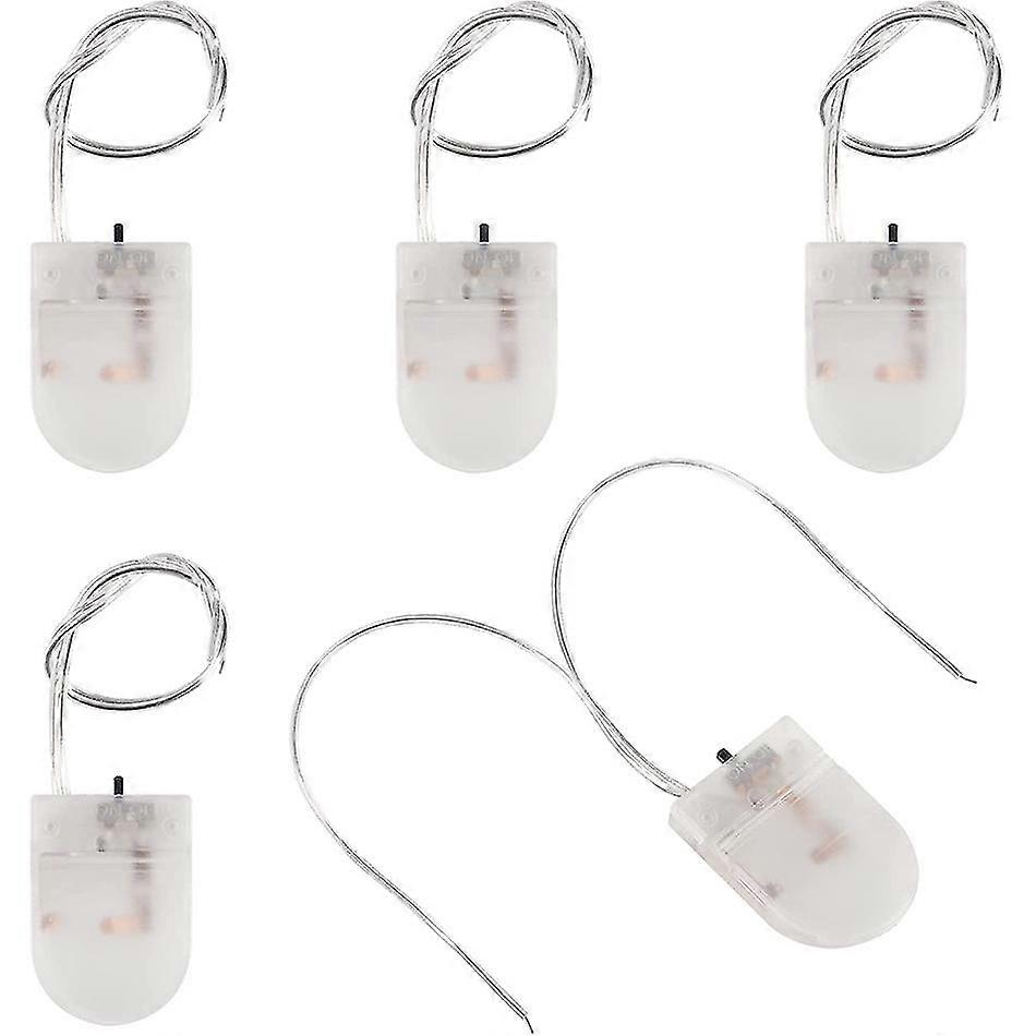 5stk CR2032 3V møntcelleknap batteriholder med switch batteriopbevaringsbokse Cover med ledninger On-off switch socket container