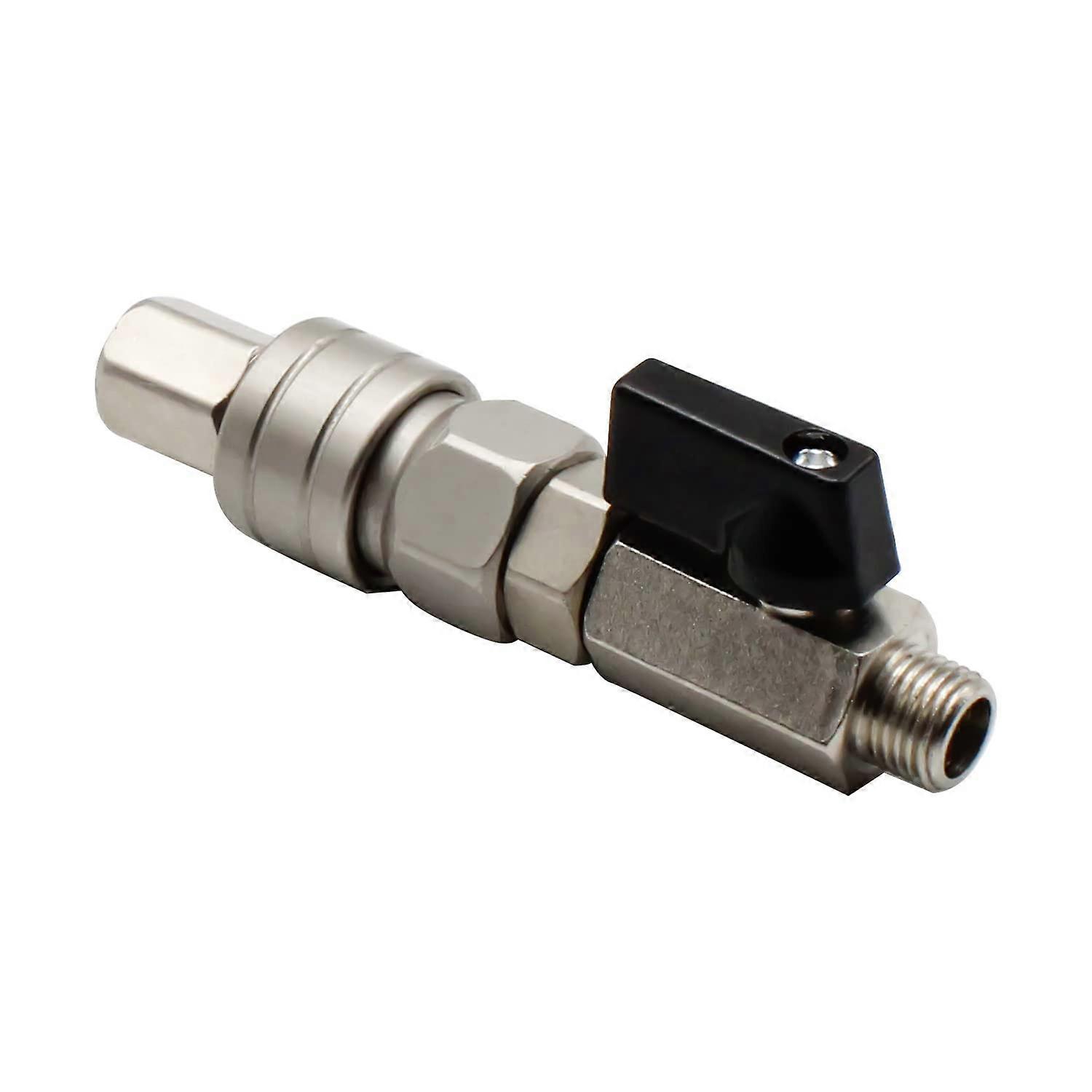 Lever Ball Valve, Copper Pneumatic Ball Valve, with C-Type Self-Locking Quick Coupling, Thread Outer Diameter of Approx.