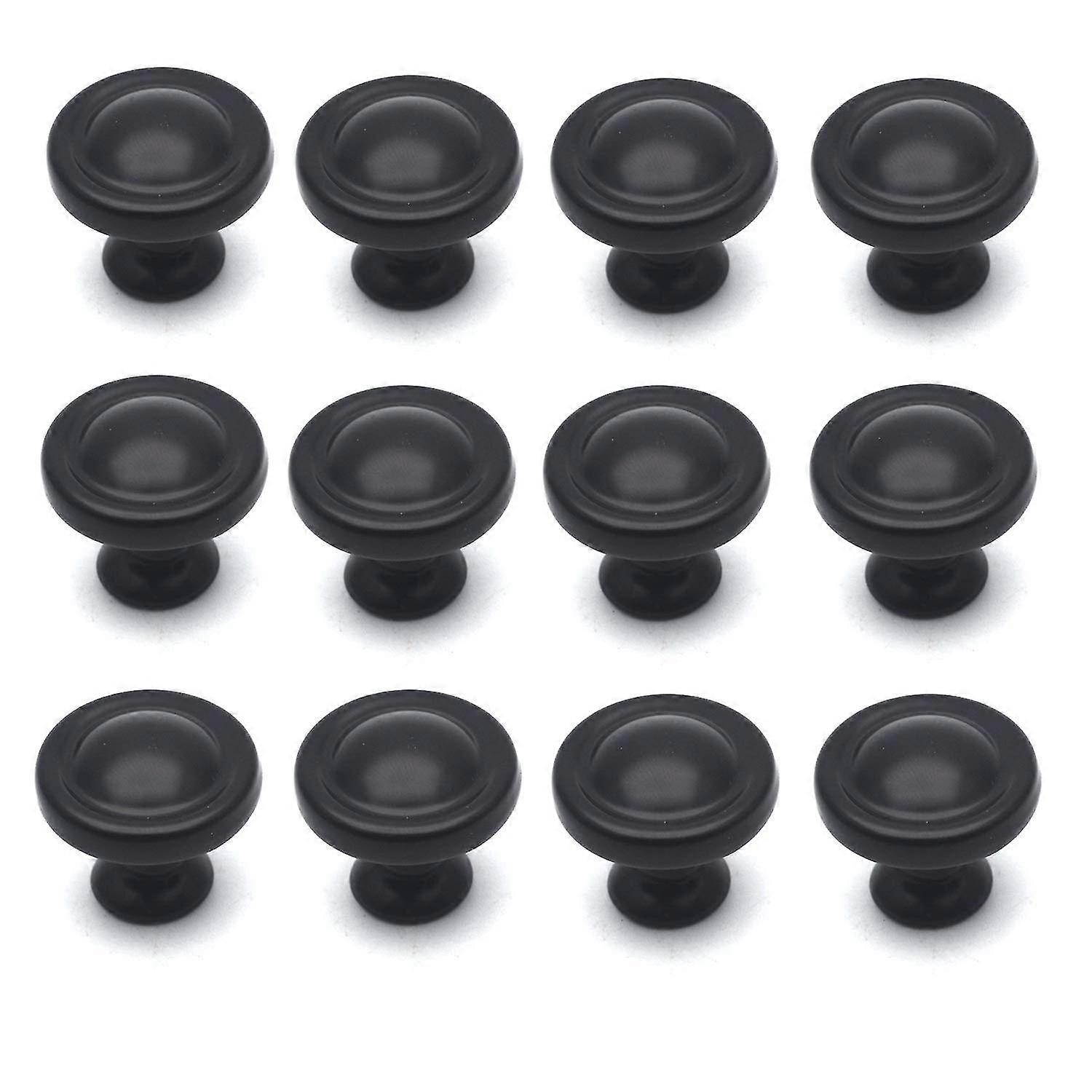 Cabinet Knob 12pcs Flat Round For Cabinet Drawer