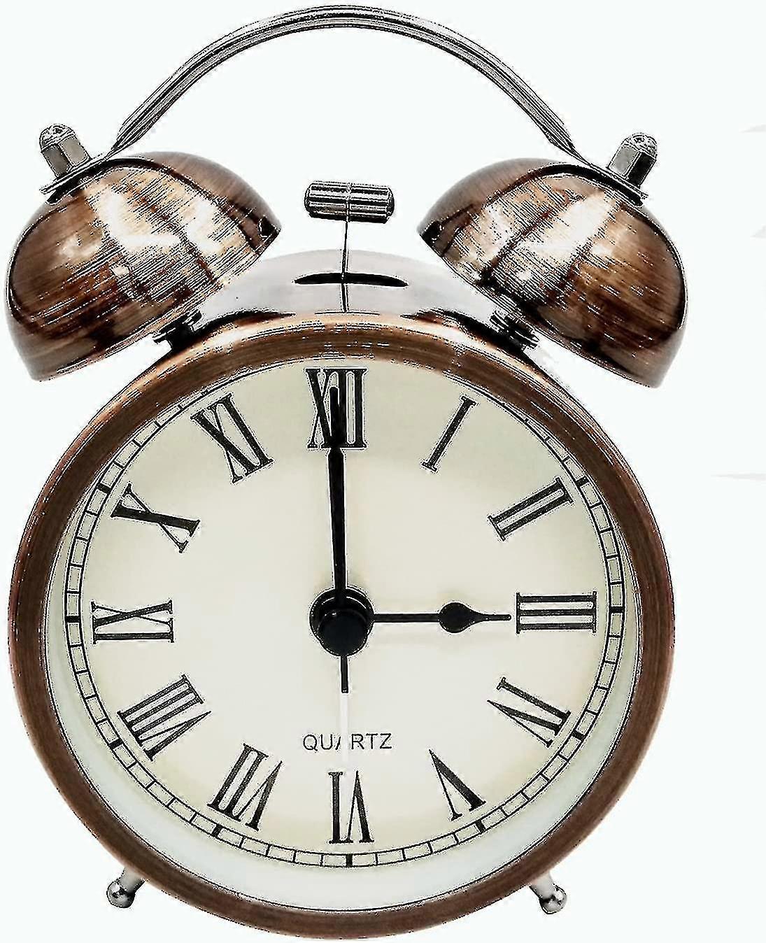 Retro Non-ticking Alarm Clock,with Loud Alarm,battery Operated,3in-o