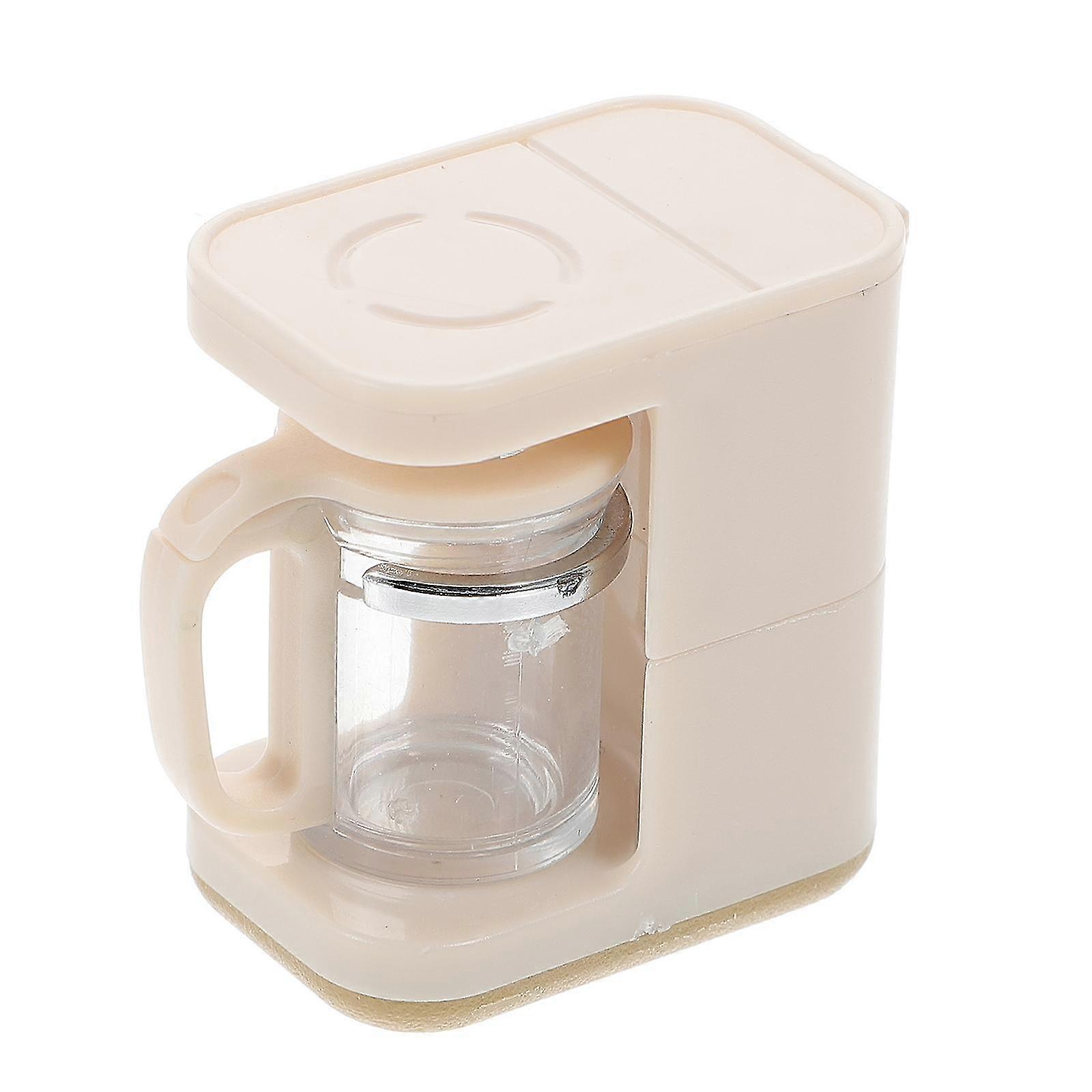 Mini Coffee Machine Miniature Coffee Machine Model Mini House Accessory Beige