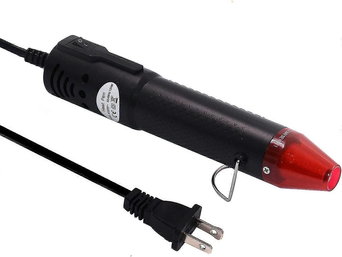 Embossing Heat Pen,mini Heat Gun With Stand For Diy Embossing And Drying Paint Multi-purpose Electric Heating Nozzle 150w(black,red)