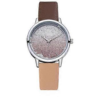 Juxiaosho dames mode horloge klok horloge lederen casual jurk pols kristal