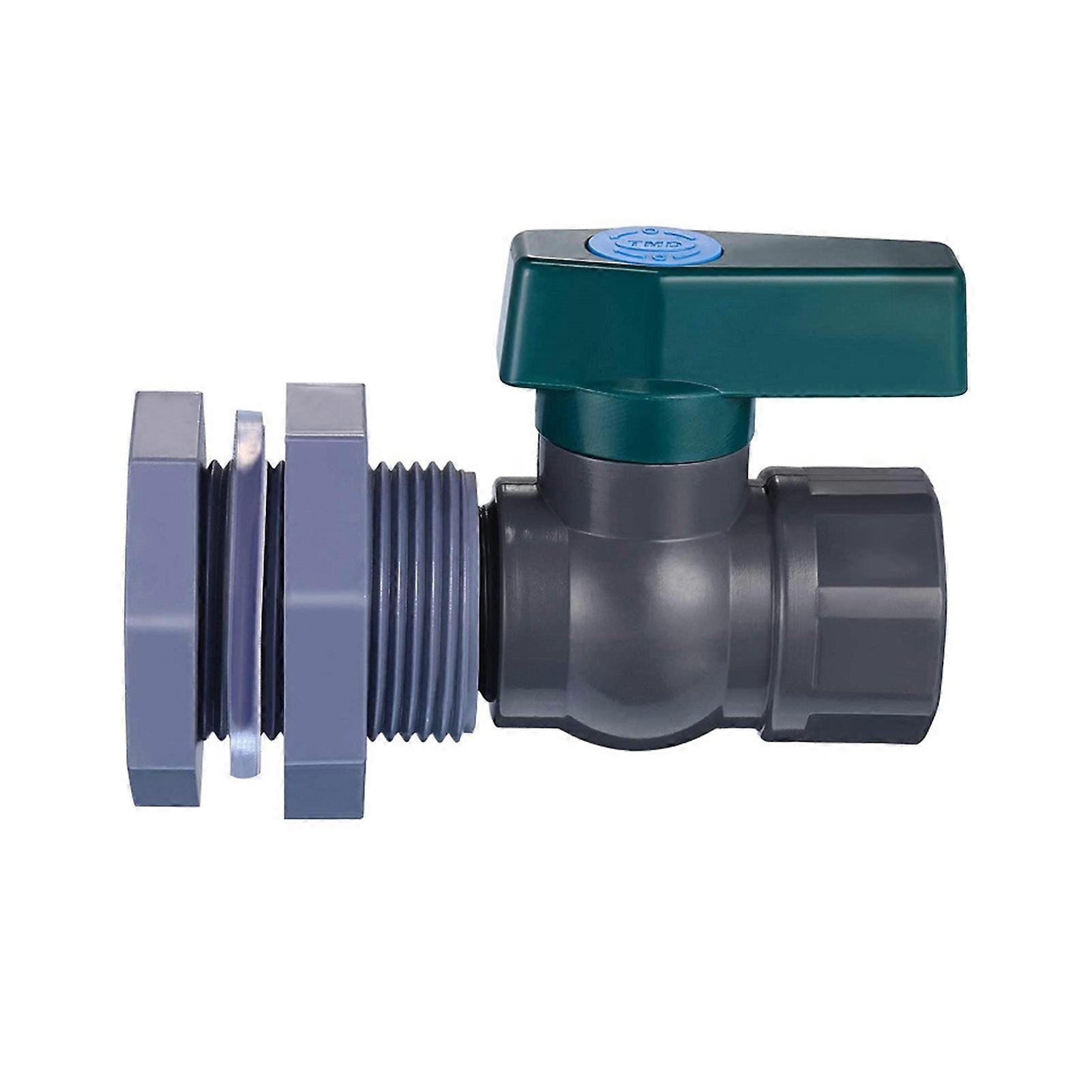 Rain Barrel Valve Long Lasting Simple Installation PVC 3/4 inch Anti-cracking Spigot Kit with Bulkhead Fitting Adapter for Aquariums KAESI