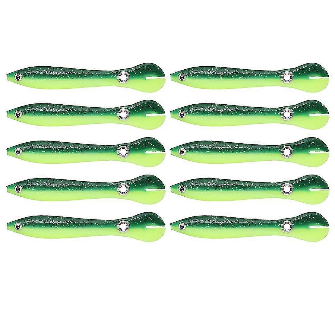 10pcs Angelköder Bionic Schwimmköder Bass Swimbait Simulation Schmerle weicher Köder Angelköder, Dar