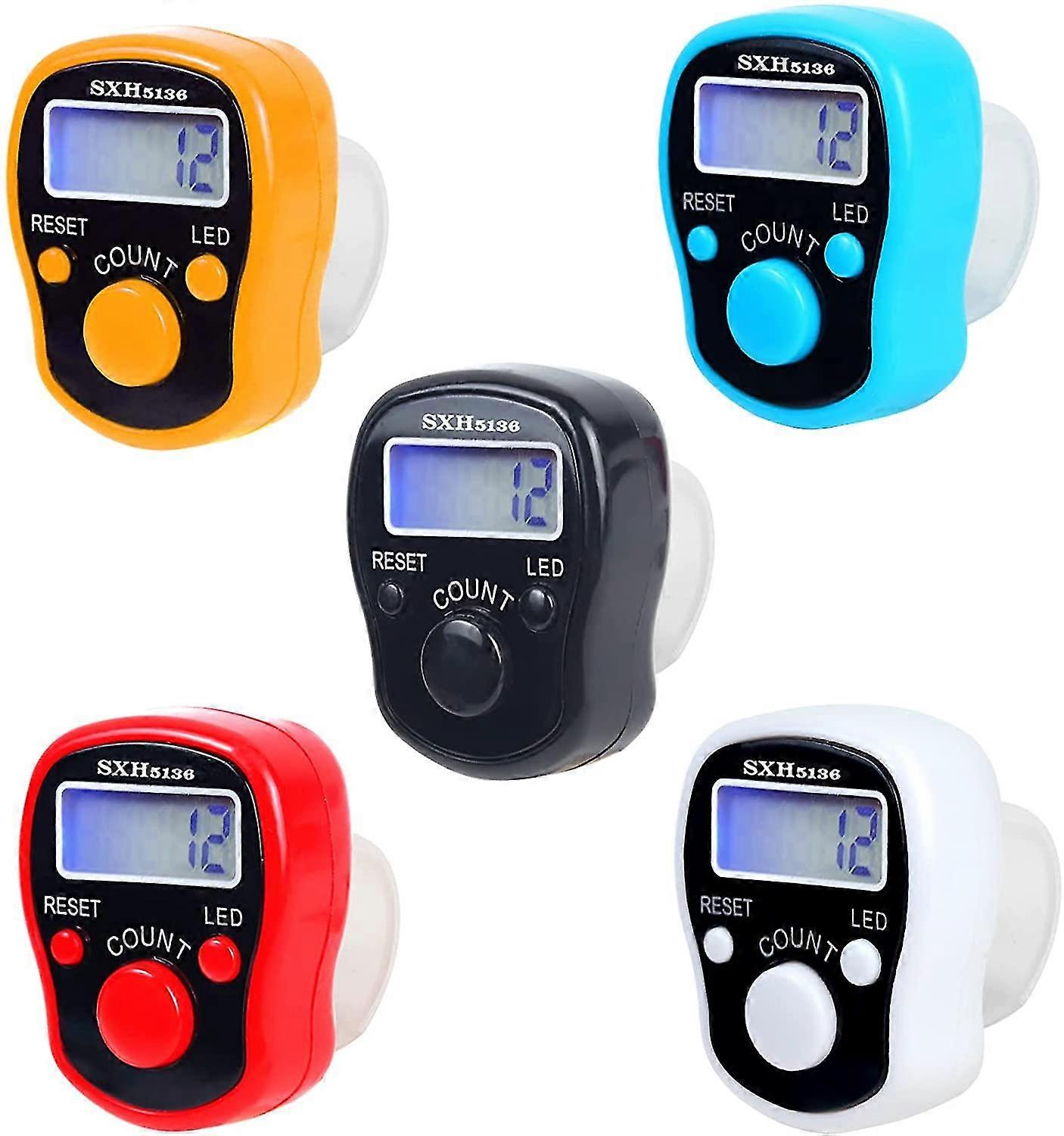 Finger Counters - 5 Led Digital Finger Counter With Digital Electronic Finger Counter Hand Tally Mini Manual Counter With Lcd Display Finger Counter F