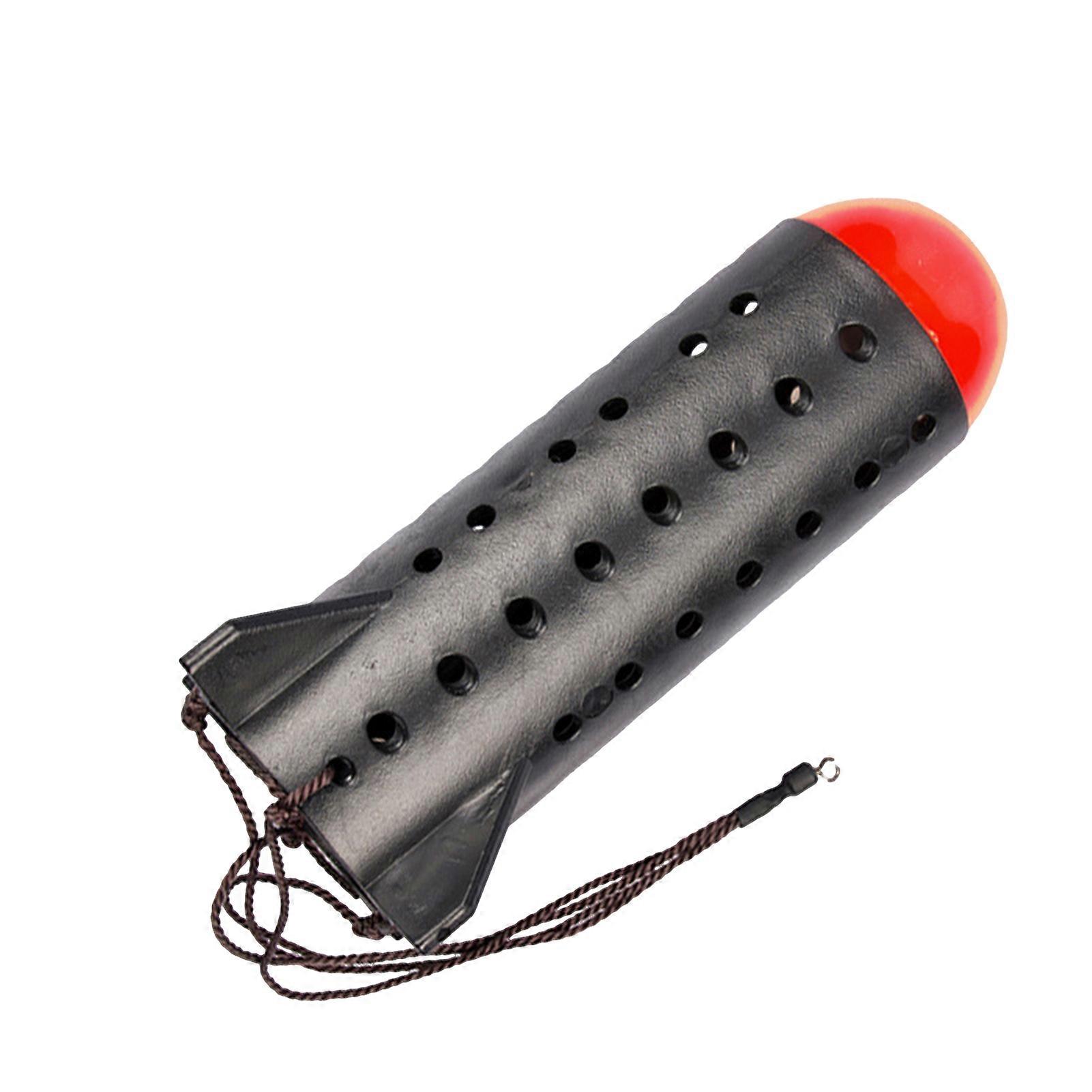 Kaesi Lure Feeder Float Thrower Attractive PE Large Volume Rocket Bait Cage Container for Fishing Lover