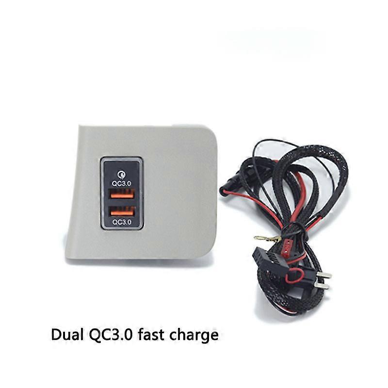 1PC Double USB Charger Car Interface Socket Double Connector Double QC3.0 Voltage Display For NISSAN NV200