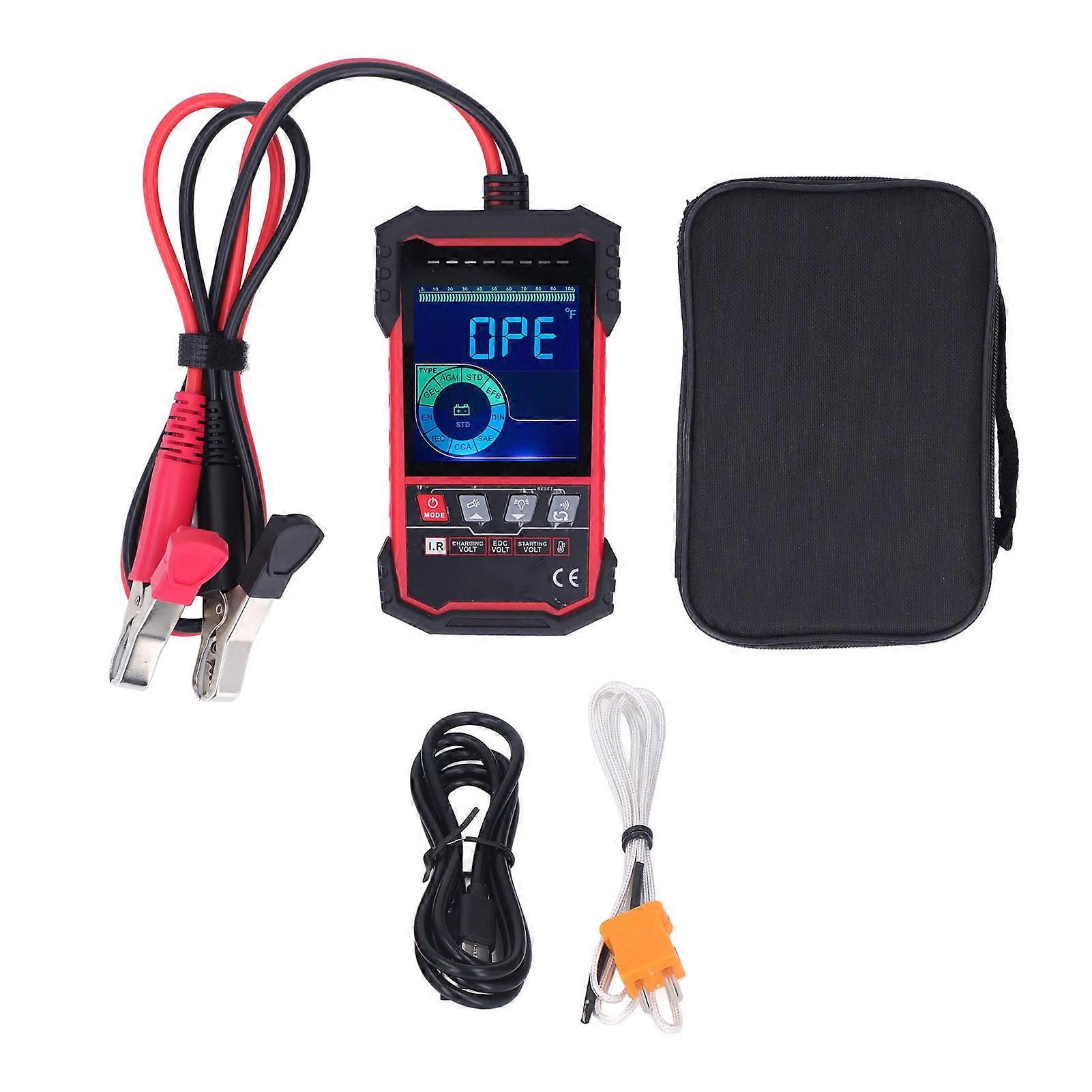 12V 24V Battery Tester Color Screen Battery Load Analyzer Automobile Cell Charging Capacity Detector