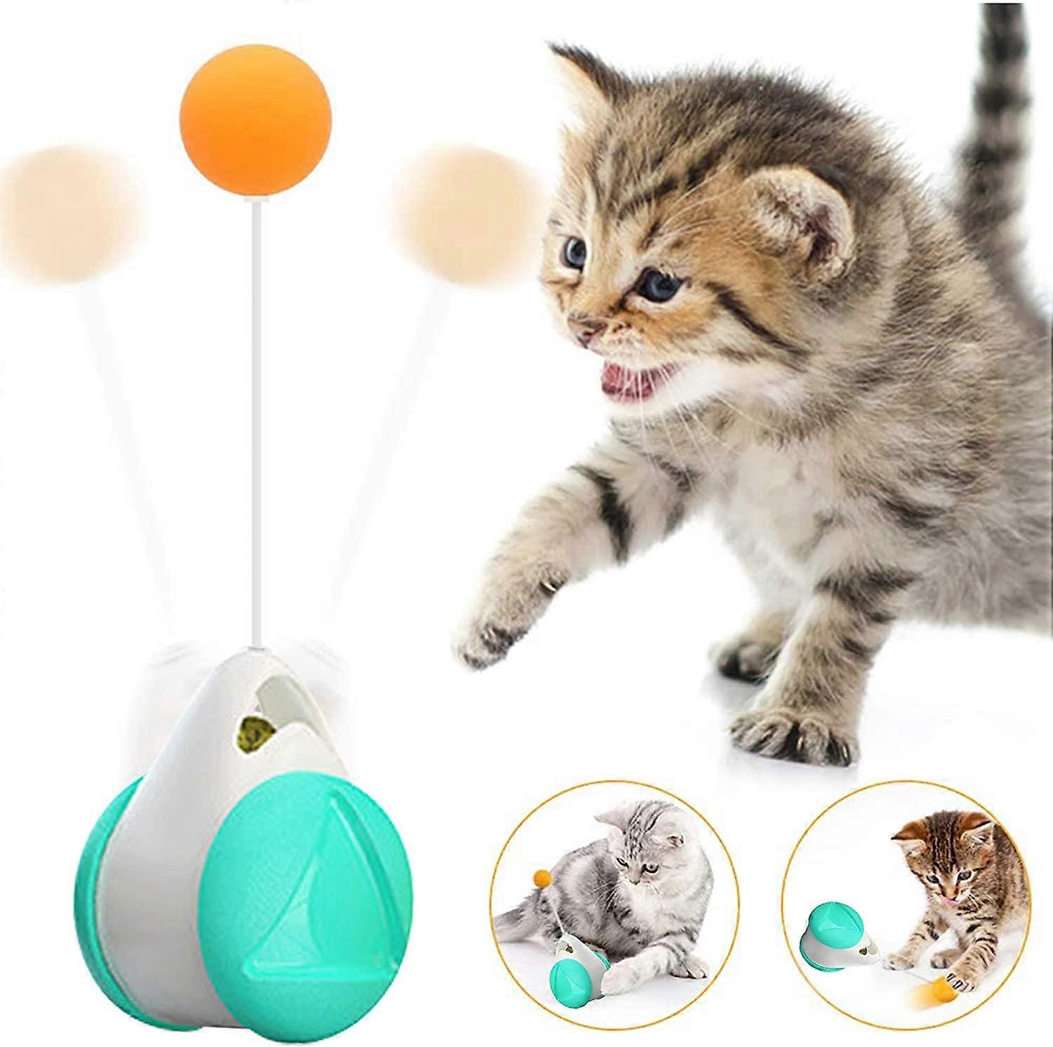 Balanced Cat Toy with Ball for Indoor Cats Ball with Wheels Automatic