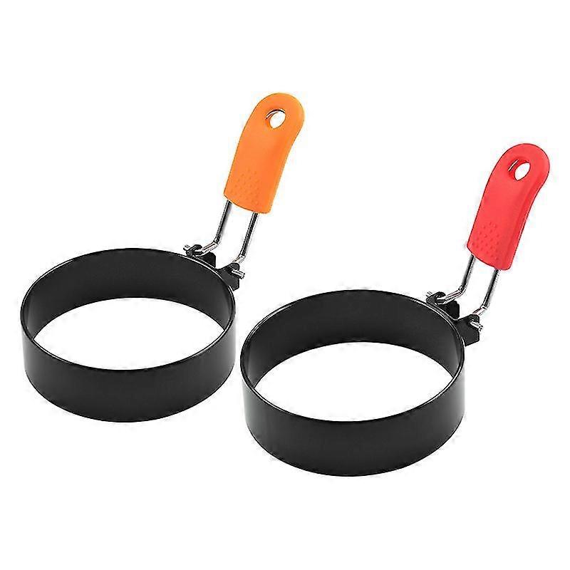 2pcs Egg Rings With Handle, Large Ring