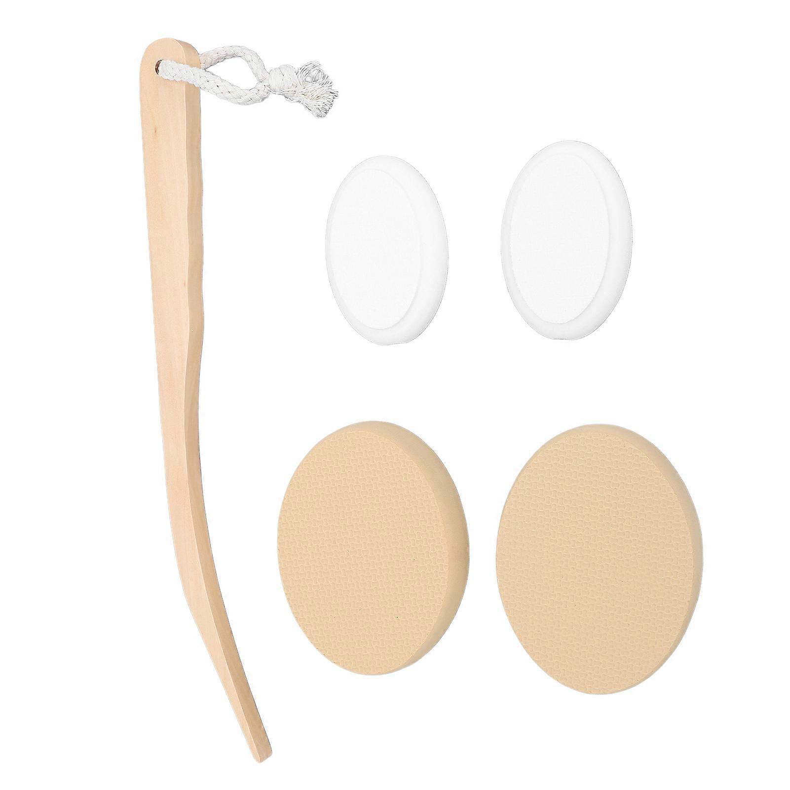 Lotion Applicator Long Handle Back Cream Applicator with 4 Replaceable Pads for Elderly Women