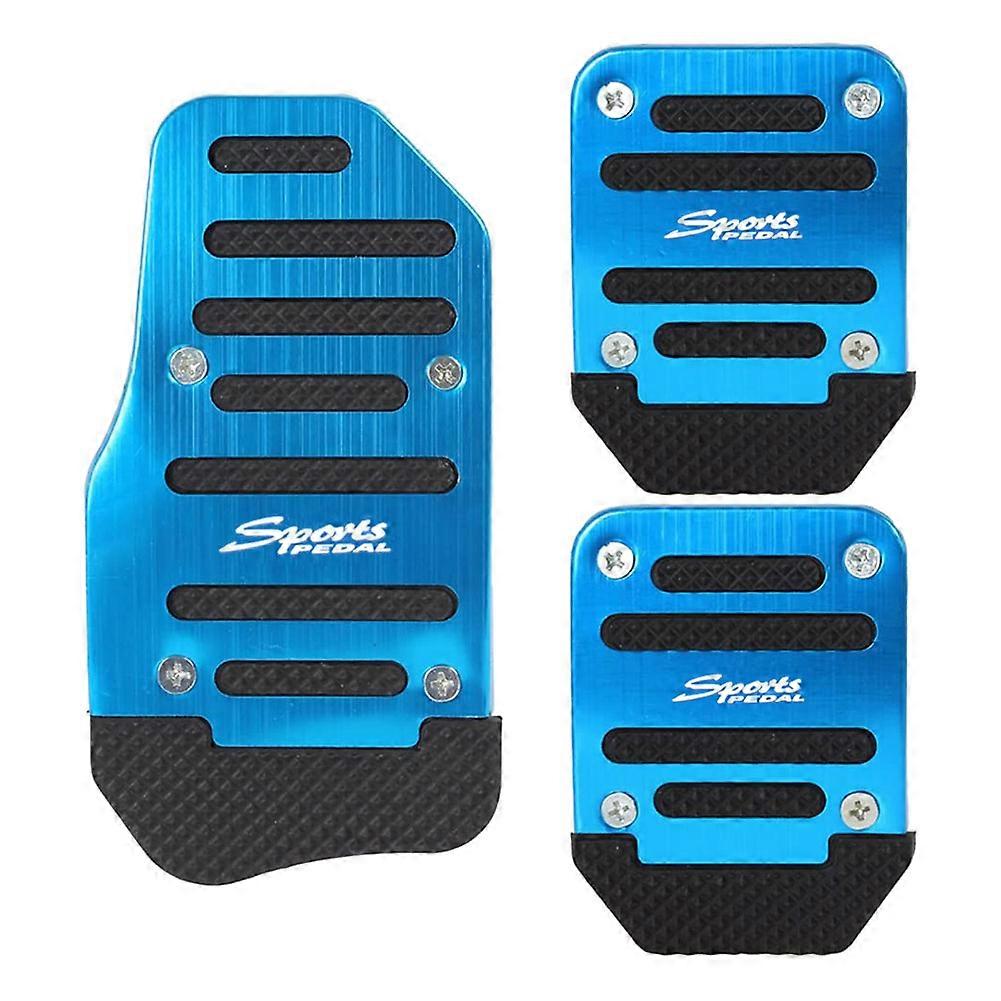 3Pcs Fuel Gas Accelerator Pedal Brake Pedal Clutch Pad Cover Foot Pedals Non-Slip for MT Manual Tra