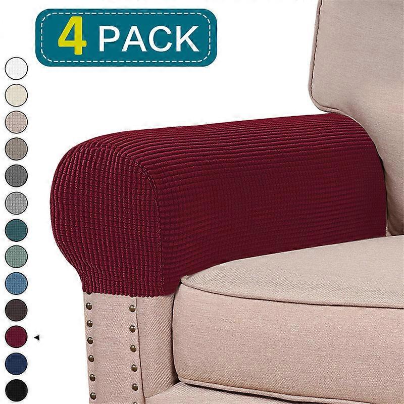 2/4 Pack Stretch Armrest Covers Spandex Arm Covers for Chairs Couch Sofa Armchair Slipcovers for Recliner Sofa