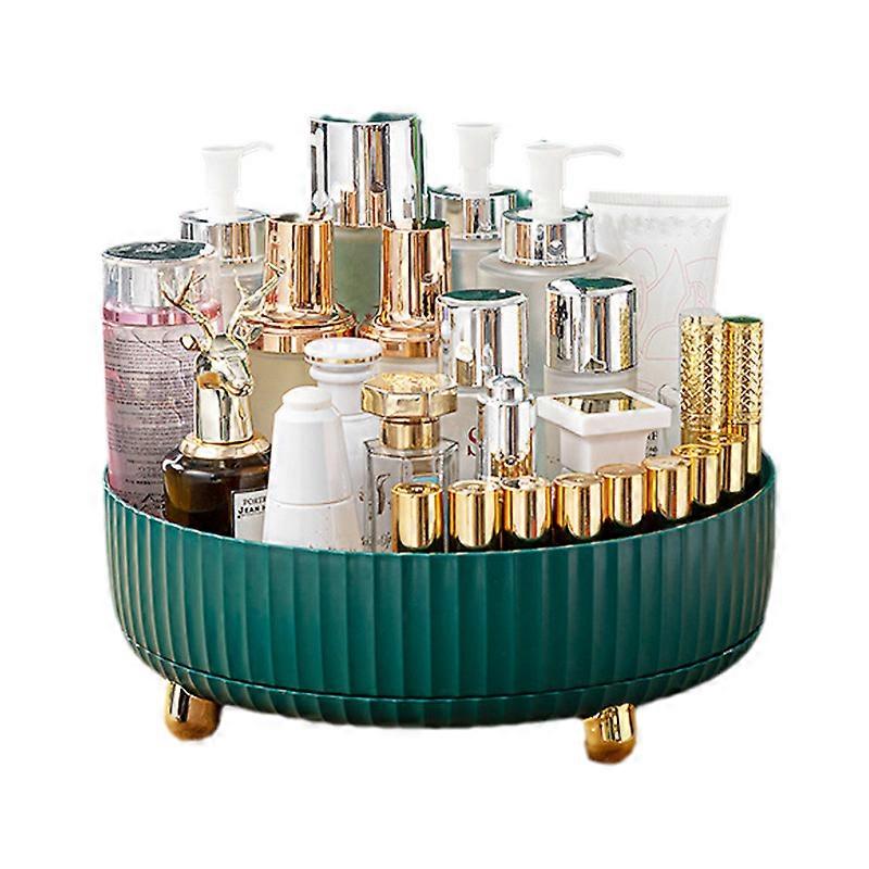 Light luxury large-capacity cosmetic storage box home desktop finishing storage box rotatable storage tray