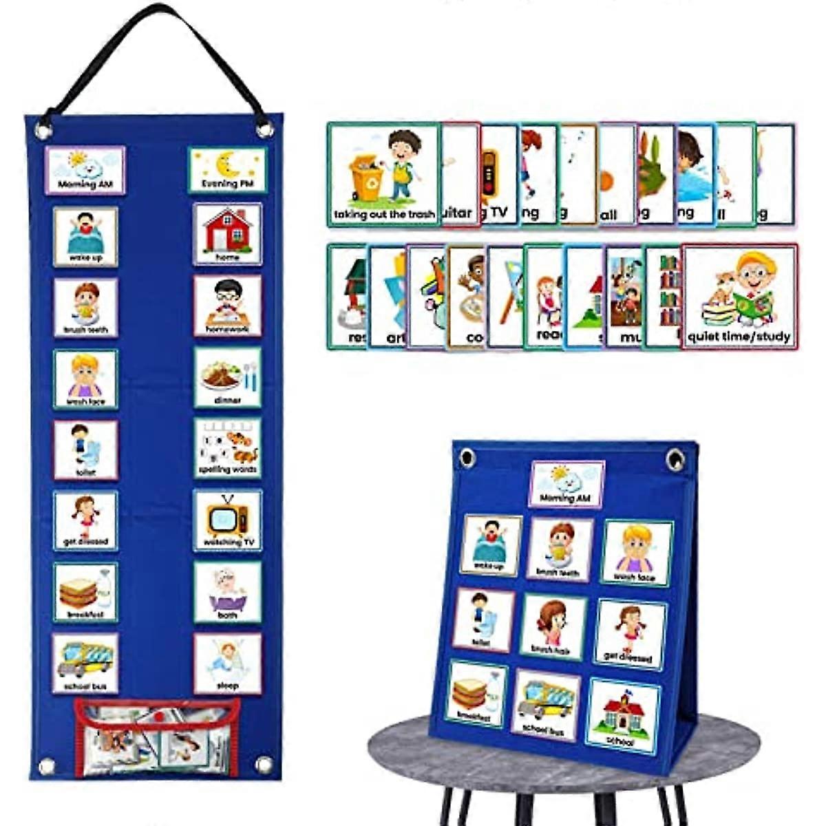 Peegsan Visual Timetable Daily Routine Chart For Children With 70 Pieces Visual Schedule Cards Children Planner Chart Week Schedule Card For Home Scho