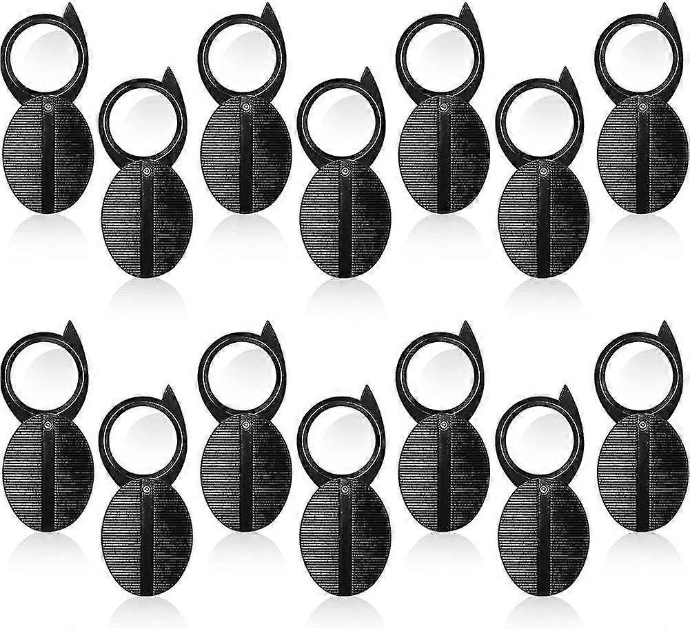 10x sammenleggbar lommeforstørrelsesprogram mini forstørrelsesprogram håndholdt roterende forstørrelsesprogram