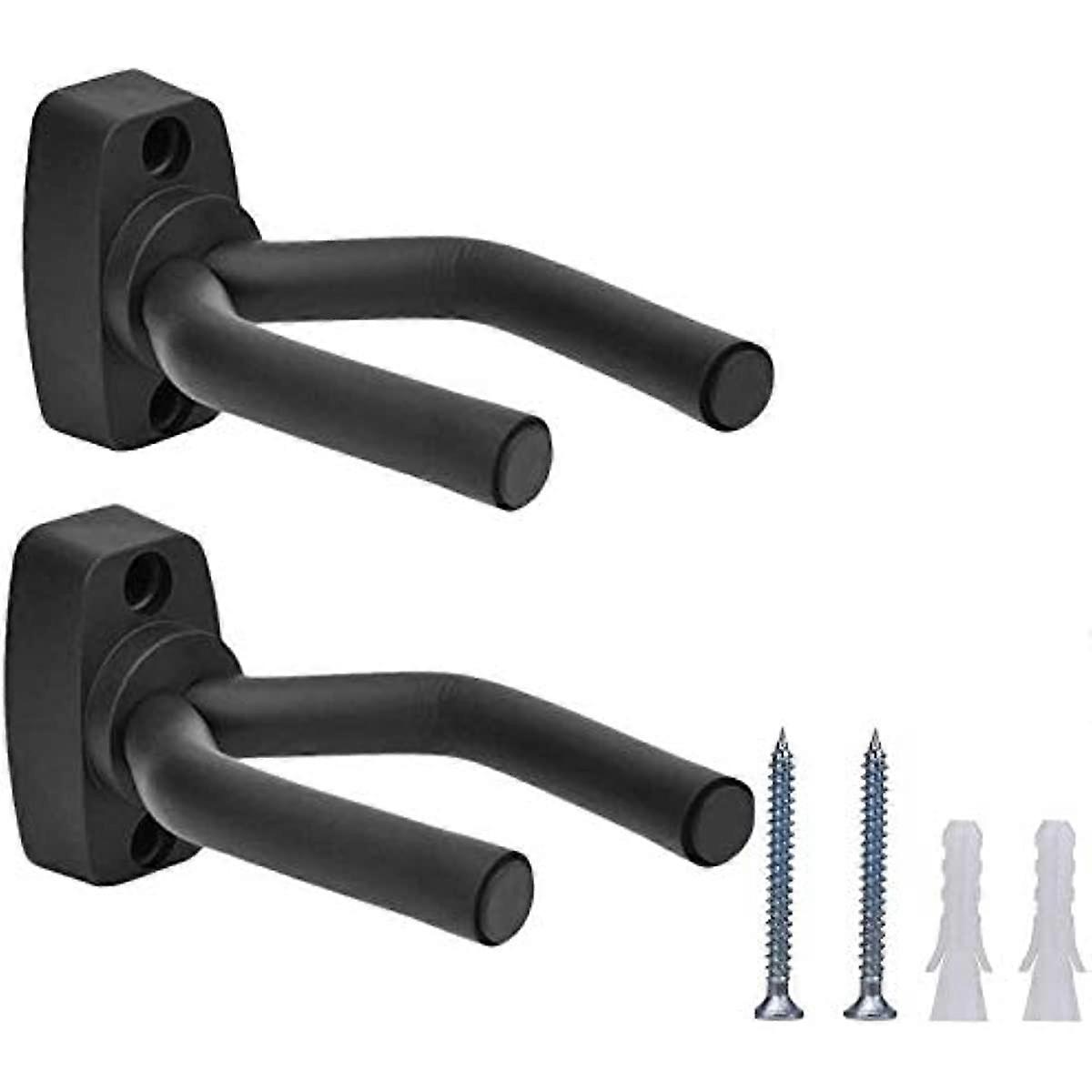 2 件装吉他壁挂钩支架，吉他衣架吉他壁挂衣架吉他挂钩支架适合所有尺寸的吉他和小提琴