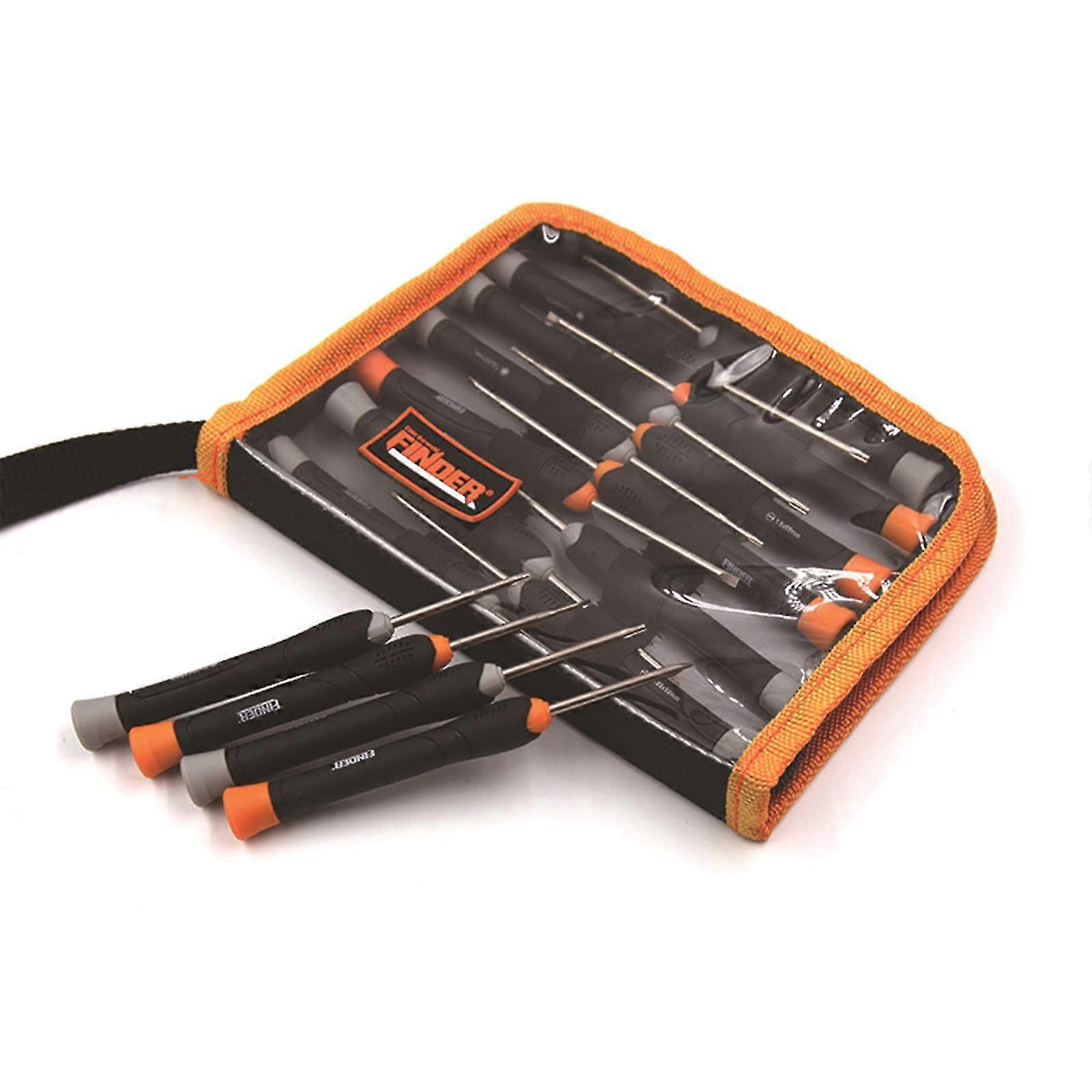 12pieces  Durable Screwdriver Bit Set With Pu Canvas For Case Metal  Hand Tools