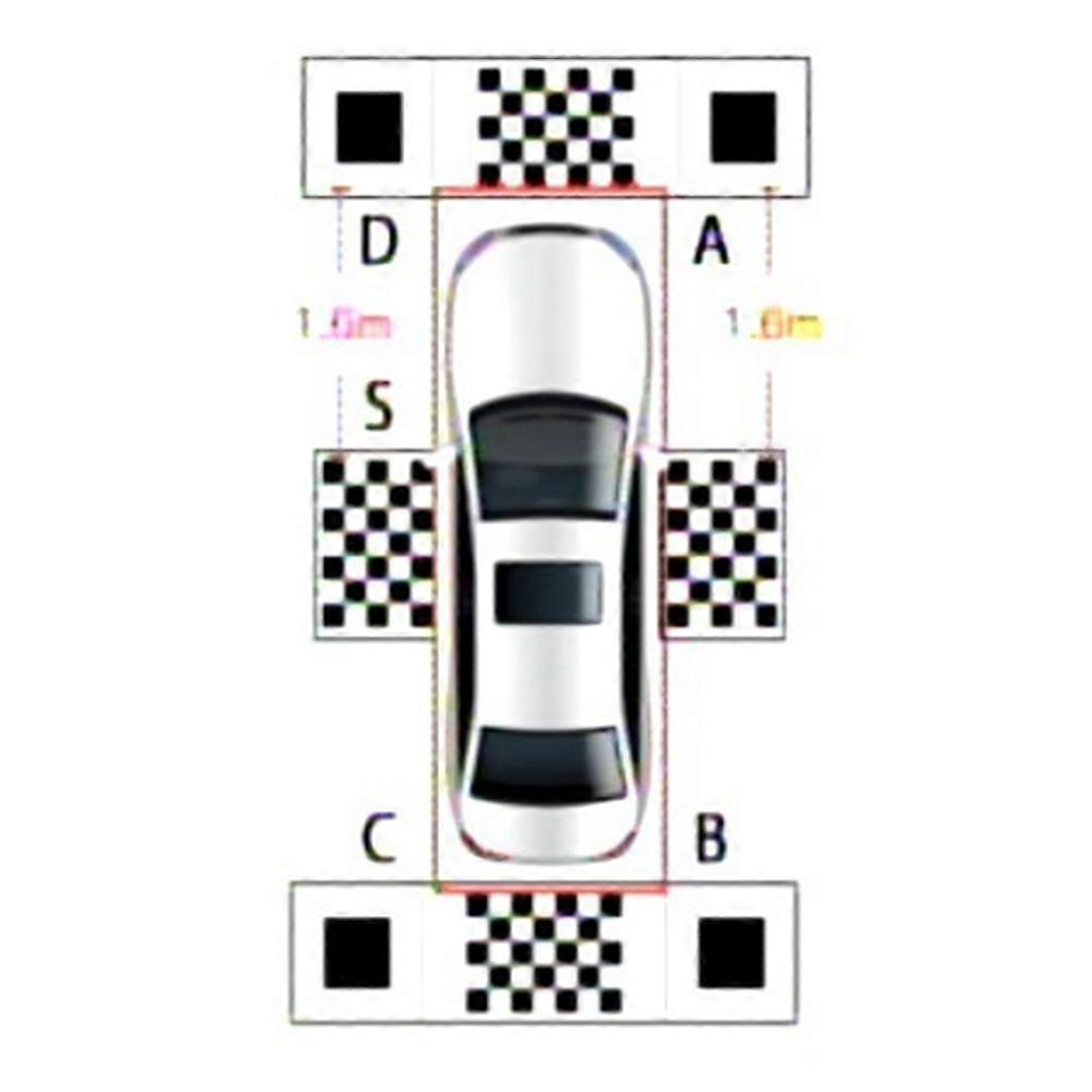 Auto 360 Panorama System Kamera Kalibrierung Kleidung 2/4 Stück Standard Debugging 440 * 120CM 3D Bird View Surround Check Safe Drive