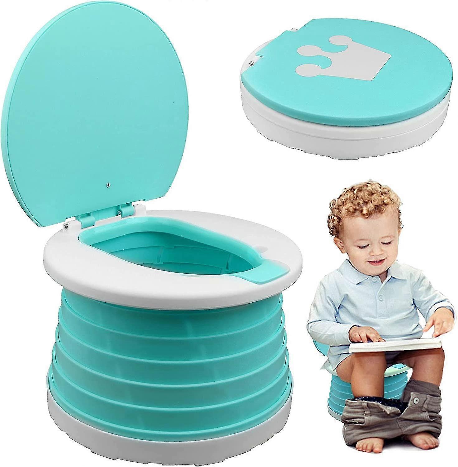 Ταξίδι Potty 2-σε-1 Φορητός εκπαιδευτής potty πτυσσόμενο ταξίδι Potty εκπαιδευτική τουαλέτα κάθισμα (ροζ) (d-583-a)