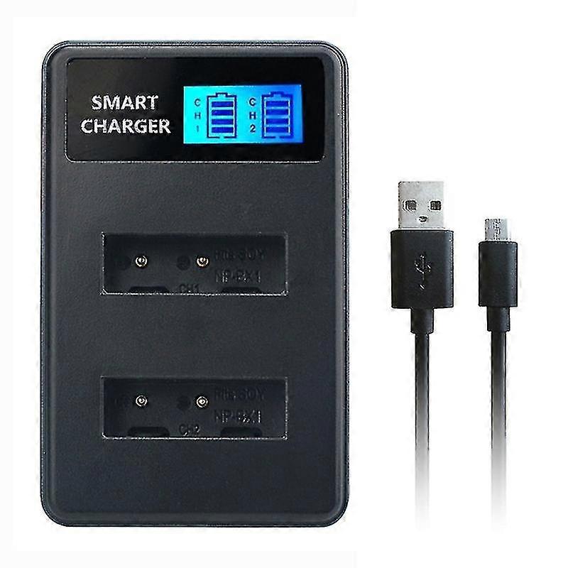 For Sony Np-bx1 Smart Lcd Display Usb Dual Charger