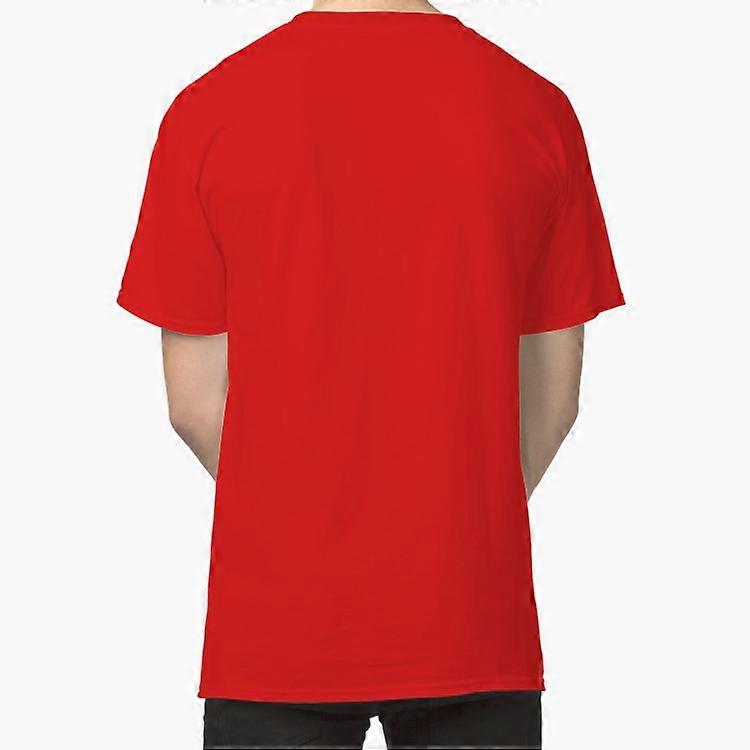 T-Shirt Rossa Gildan Con Marx, Engels E Lenin - Qualità Premium 205 G/mq, Taglie Forti (XL)