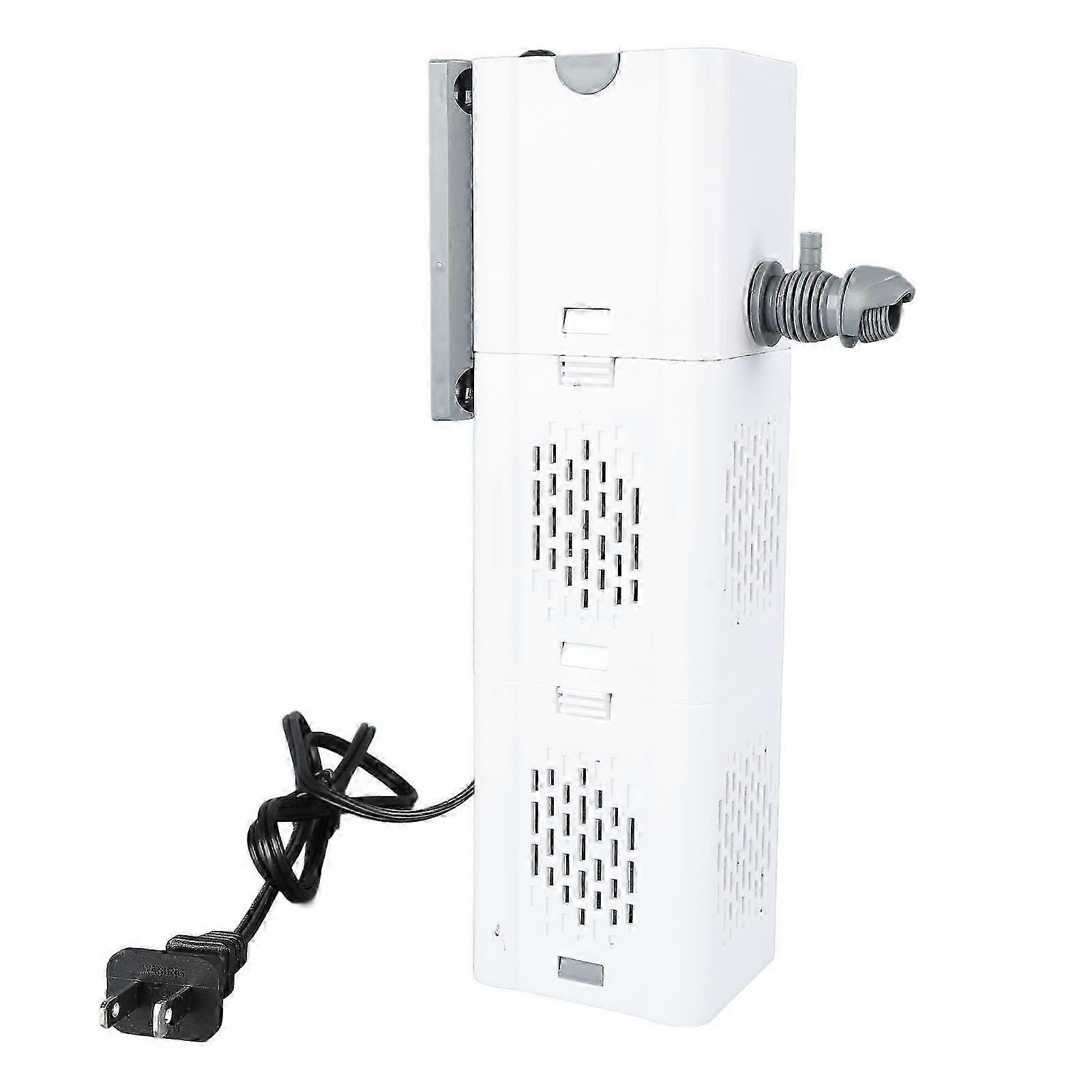 Internal Aquarium Filter 15W Submersible High Efficiency Oxygenation with Adjustable Air Volume US Plug 110V