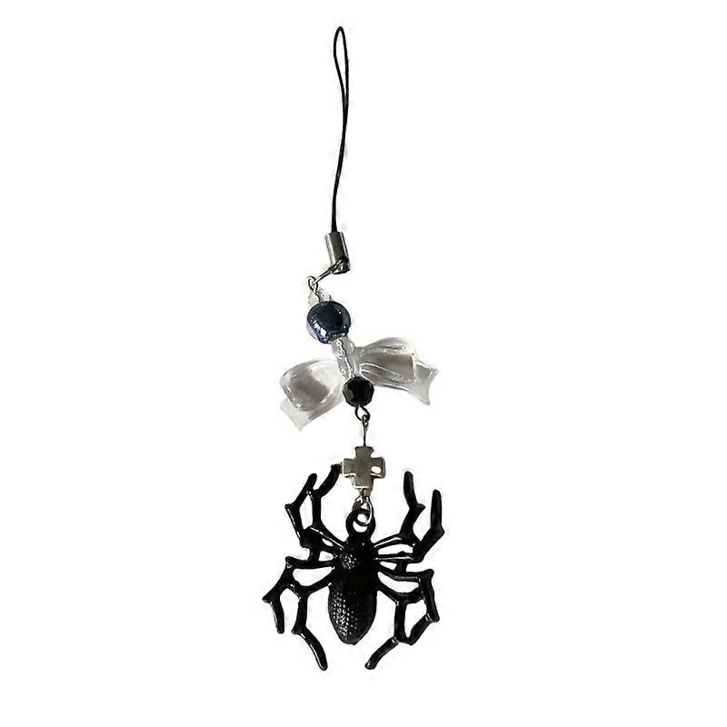 Halloween aime pendentif noir araignées sangle longe perle accessoires de bande dessinée