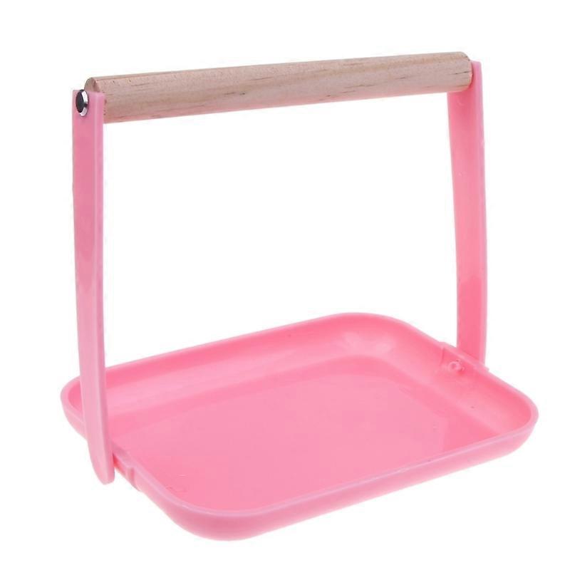  Bird Training Stand Small Tabletop Parrot Lightweight Perch with Plastic Tray