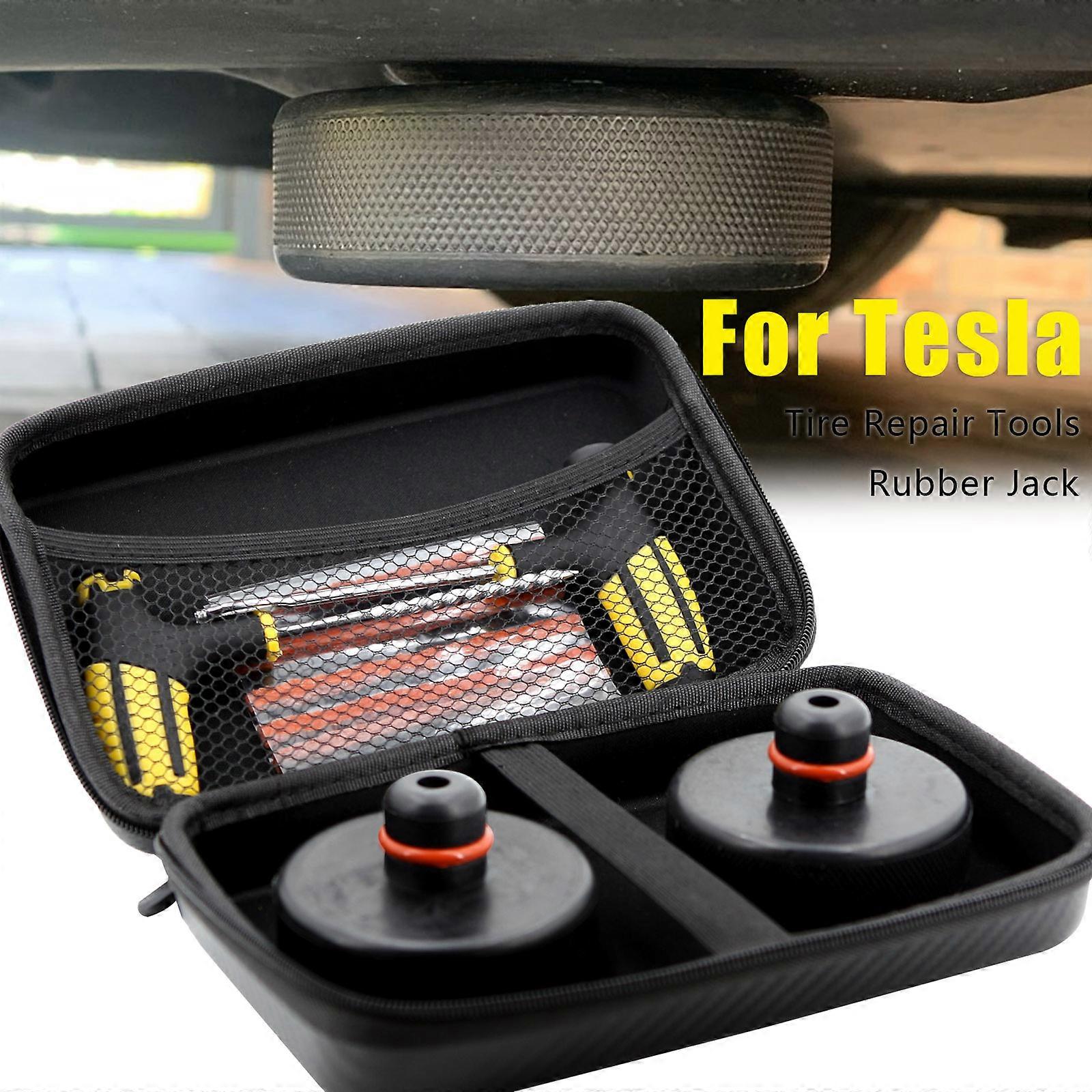 2X Car Rubber Lifting Jack Pad Adapter Tool Chassis W/ Storage Case Suitable For Tesla Model 3 Model S Model X Y Car Accessories