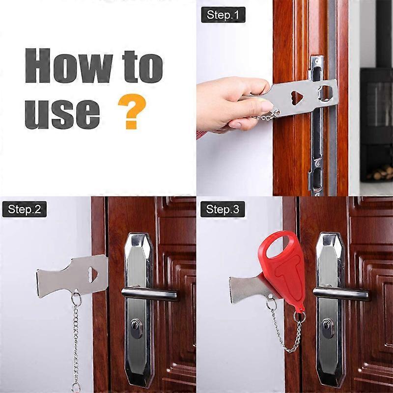 Dww-1 Portable Door Lock Security, Used for Home Security, Travel Door Lock, Essential Dormitory Lock