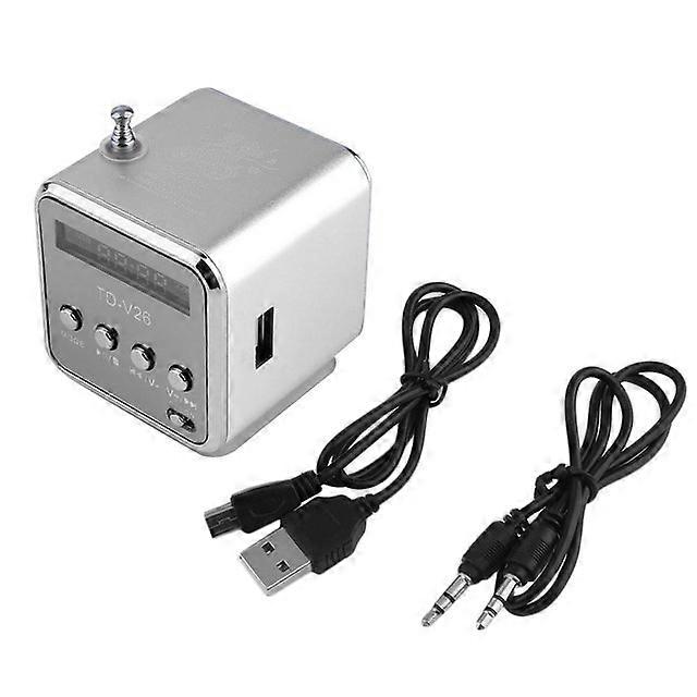 Portable Aluminum Alloy Micro USB Mini Digital Stereo Super Bass Speaker Ubwoofer MP3/4 FM Radio Receiver Music Player