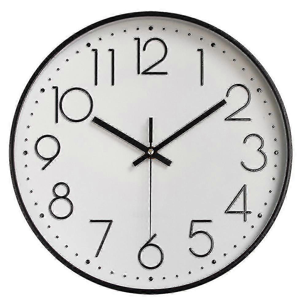 Wall Clock Silent Non Ticking Quality Quartz, Round Easy To Read