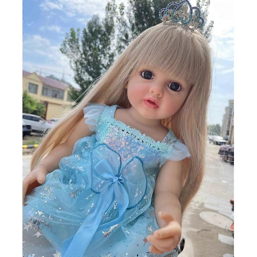 RUNGQIANY 55cm Bambola Reborns Artigianato Baby Doll Natalizio Bambini E Bambine Regali Per Giocattoli Bambole Reborn In Silicone Regali Di Natale Bambole Reborn Femmina Giocattoli Per Bambini
