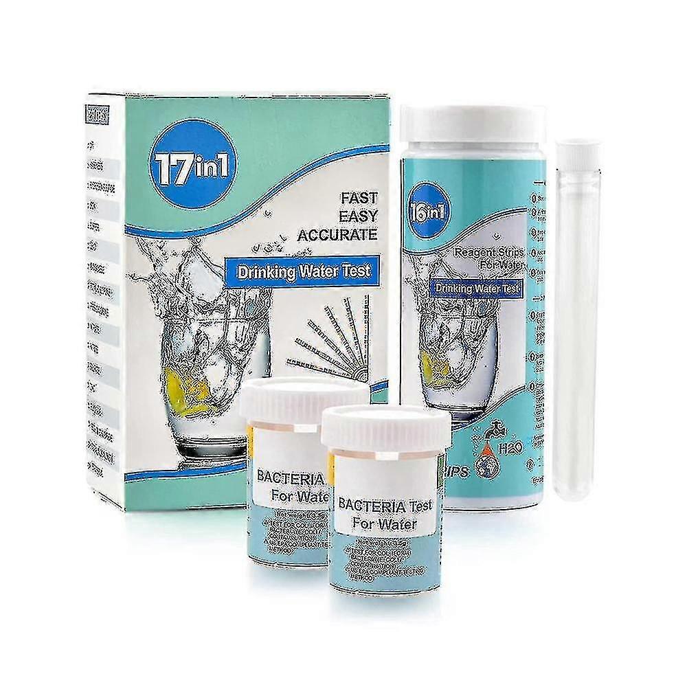 Kit d’analyse de l’eau complet 17-en-1, 100 bandes + 2 kits d’analyse de l’eau pour l’analyse facile de l’eau potable