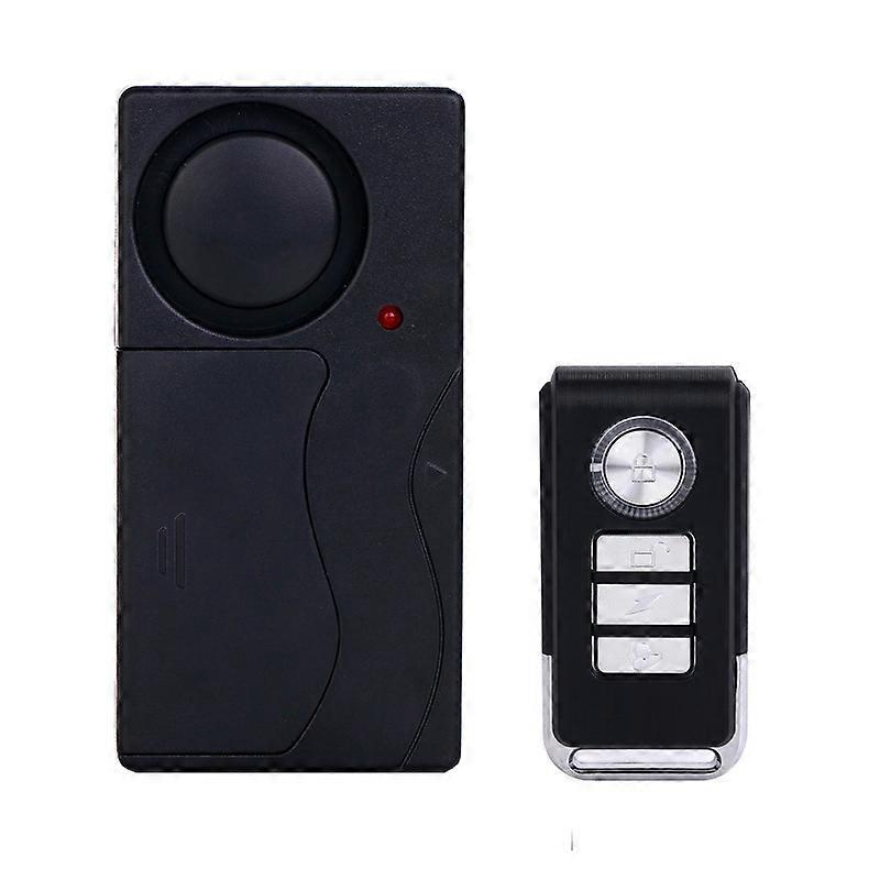 Wireless Vibration Alarm, Anti-theft Burglar Alarm for Bicycle/Bike/Motorcycle/Car/Vehicles/Door/Window, 110db Super Loud (Remote Control Included)